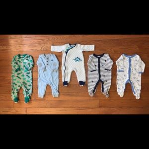 🧸💙 6 Month Baby Footed One Piece Sleeper Pj Bundle
